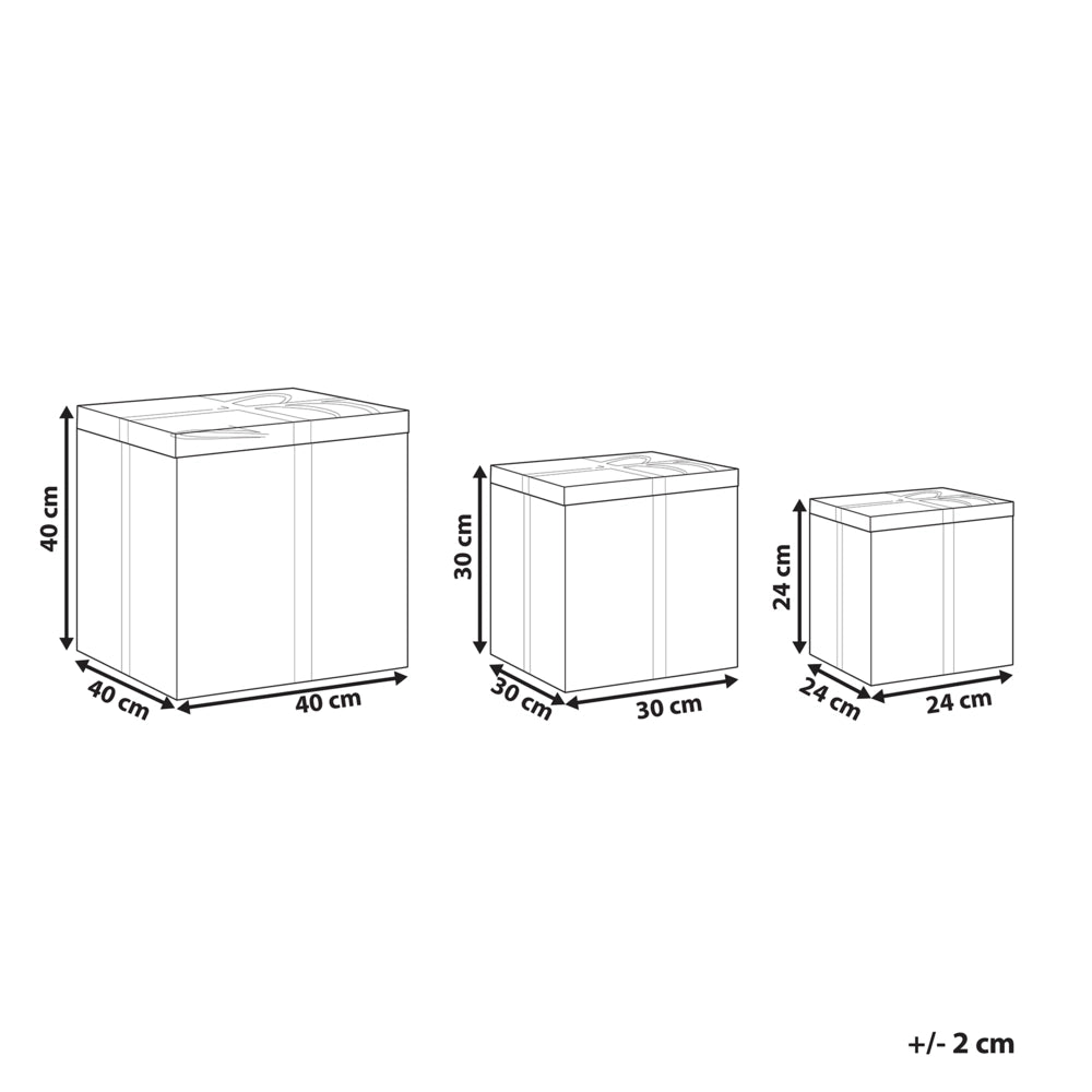 Scatole regalo decorative in rattan marrone Set di 3 scatole quadrate di varie dimensioni Design rustico