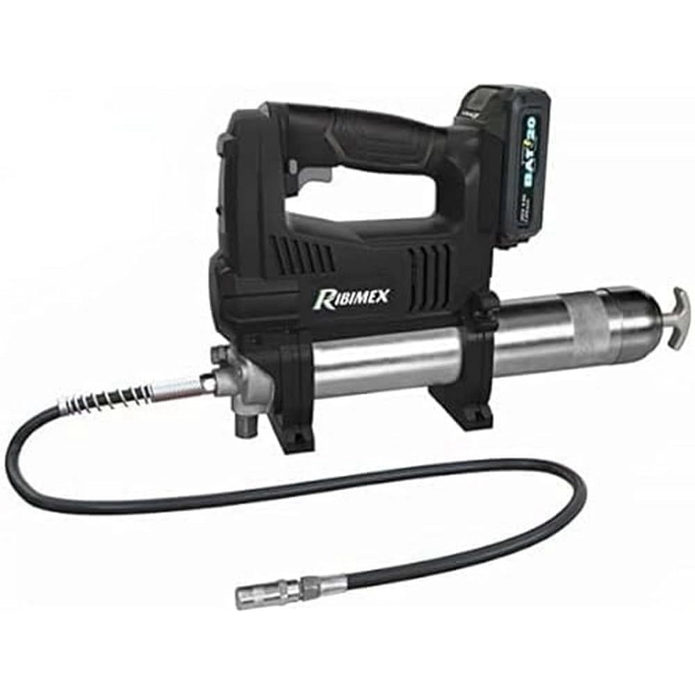 INGRASSATORE PISTOLA GRASSO A BATTERIA 20V USO CON CARTUCCIA 410ml E SFUSO RIBIMEX