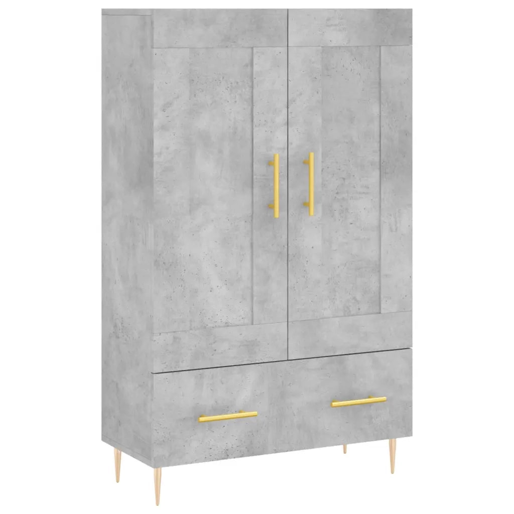 Credenza Grigio Cemento 69,5x31x115 cm in Legno Multistrato 830312