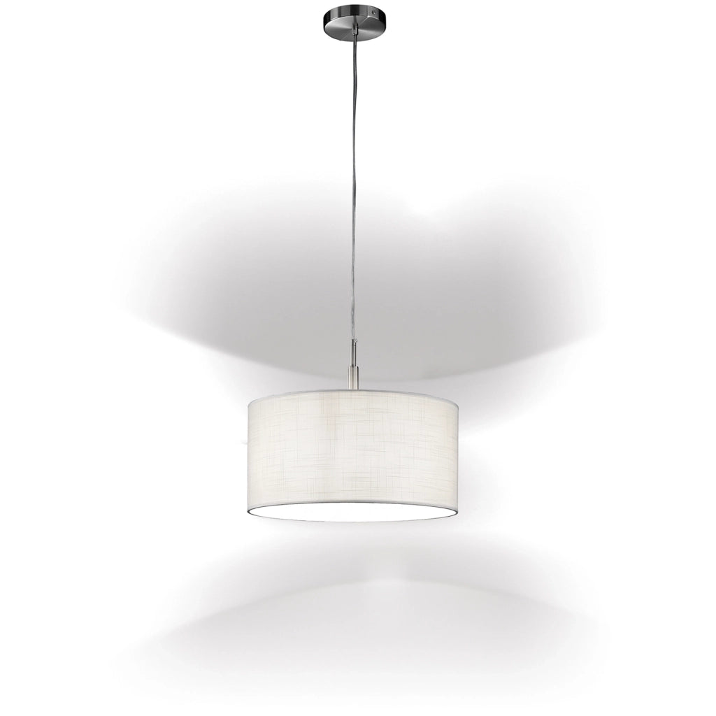 Sospensione Moderna Round Hotel Metallo Cromo 1 Luce E27 Ip20 D40