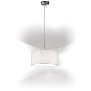 Sospensione Moderna Round Hotel Metallo Cromo 1 Luce E27 Ip20 D40
