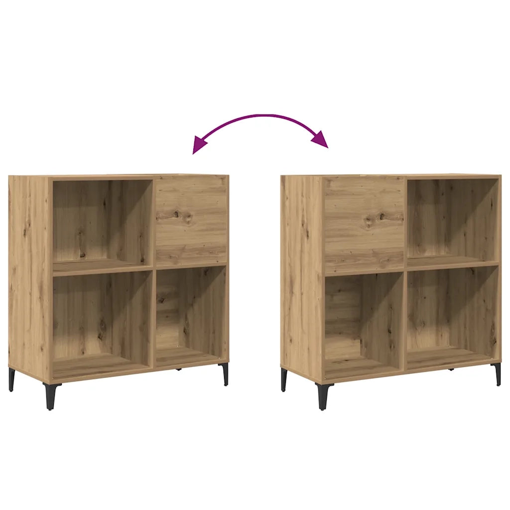 vidaXL Mobile Porta Dischi Artigianale 84,5x38x89 cm Legno Multistrato
