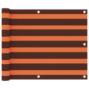 Paravento per balcone frangivista 75 x 300 cm tessuto Oxford arancione e marrone 02_0010319