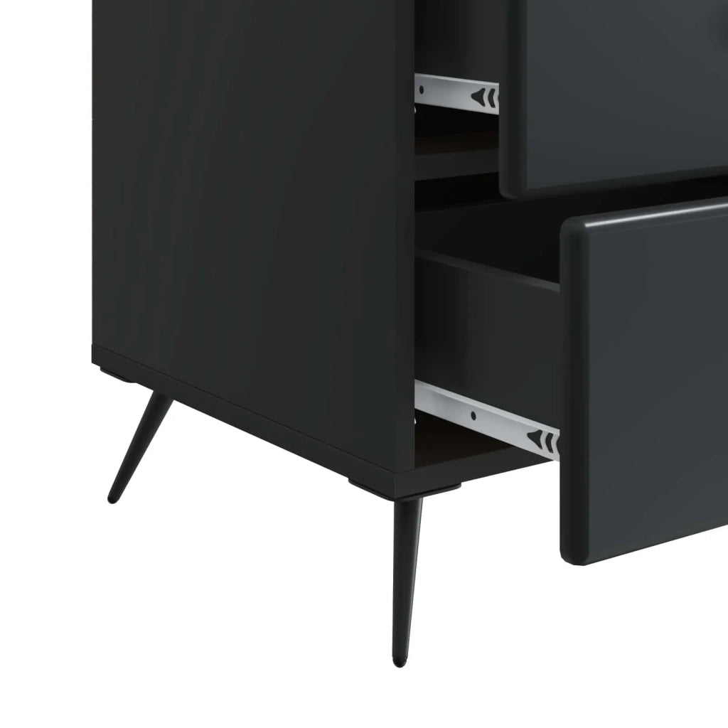 Armadio da Notte Nero 43 x 41 x 66,5 cm Legno ingegnerizzato