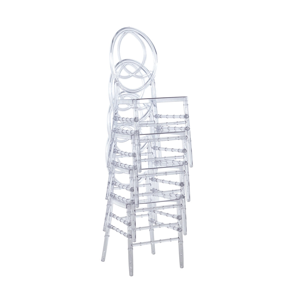 Sedie da Pranzo Set 4 Pezzi con Seduta in Plastica ¨C Xylo ¨C Bianco