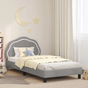 Struttura letto bambini con testata-Giroletto per bambini Grigio Chiaro 90 x 190 cm 515017