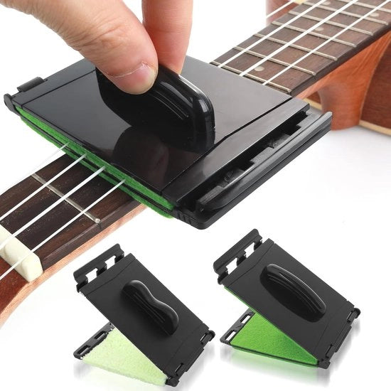 Set di pulizia chitarra - 2 pezzi di pulitore di corda chitarristica e panno di pulizia tastiera per chitarra elettrica, violino, basso e ukulele