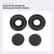 Sostituzione Orecchino - Cuscini Cappuccio - Cotone - Nero - 2 Pezzi - 8,8 x 8,8 x 1,5 cm - Cuscino Cappuccio