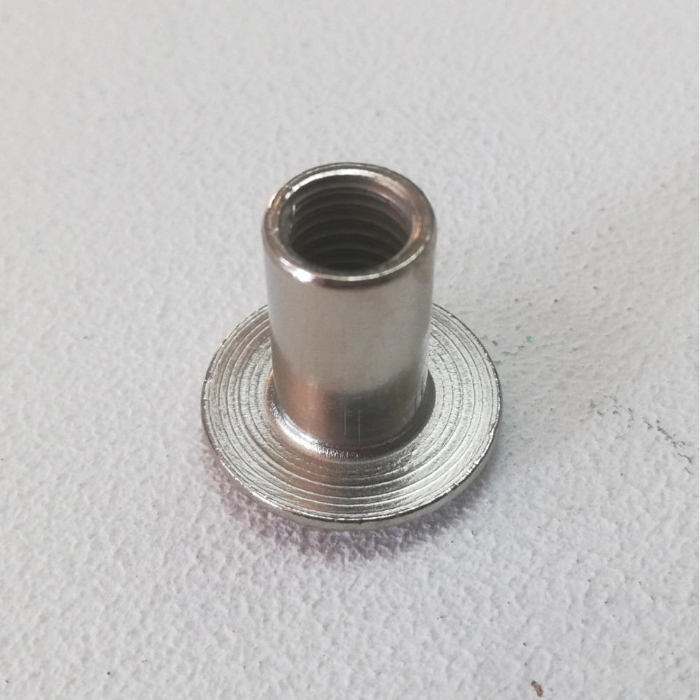 Testina nichelata con filettatura interna m 8 - 10pz