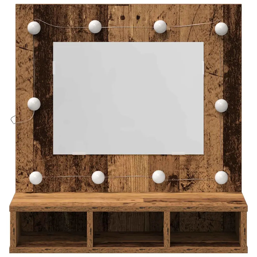 Mobiletto per specchio Legno vecchio 60 x 31,5 x 62 cm 873880