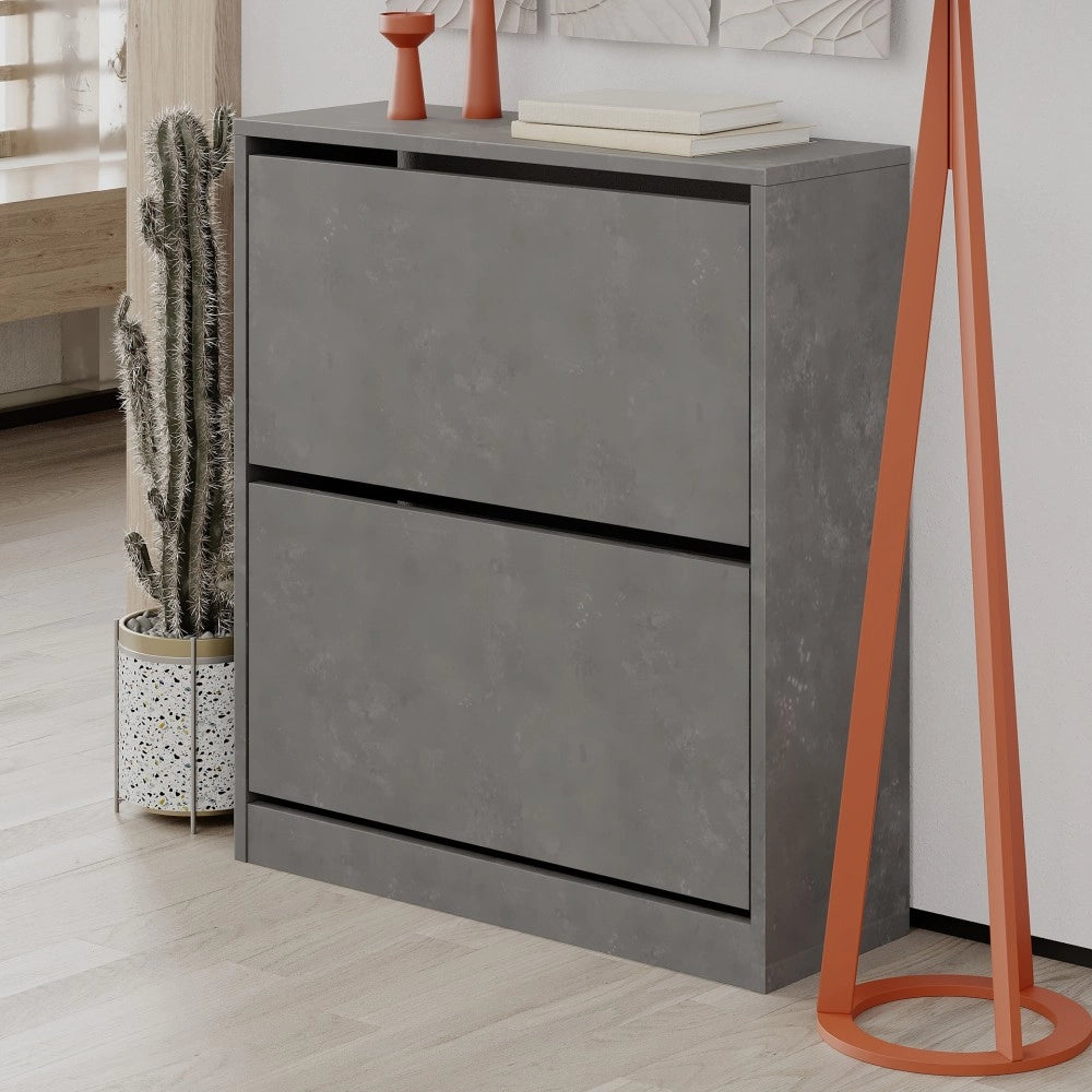Scarpiera due ante a ribalta SHC520RETRO 73x26x82.5H colore grigio retro