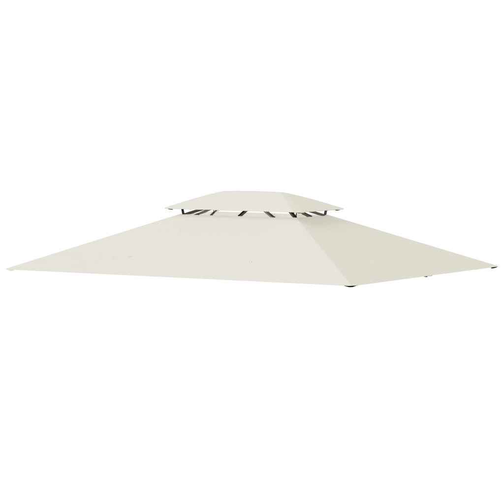 Telo per gazebo 4x3m doppio tetto drenaggio ¨C zephmum ¨C crema 180g/m2 poliestere