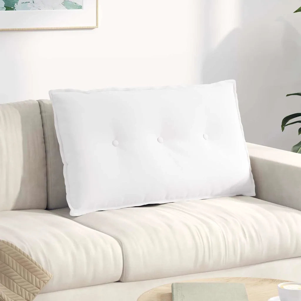 Cuscino per Schiena Bianco 80 x 19 x 50 cm Tessuto