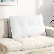 Cuscino per Schiena Bianco 80 x 19 x 50 cm Tessuto