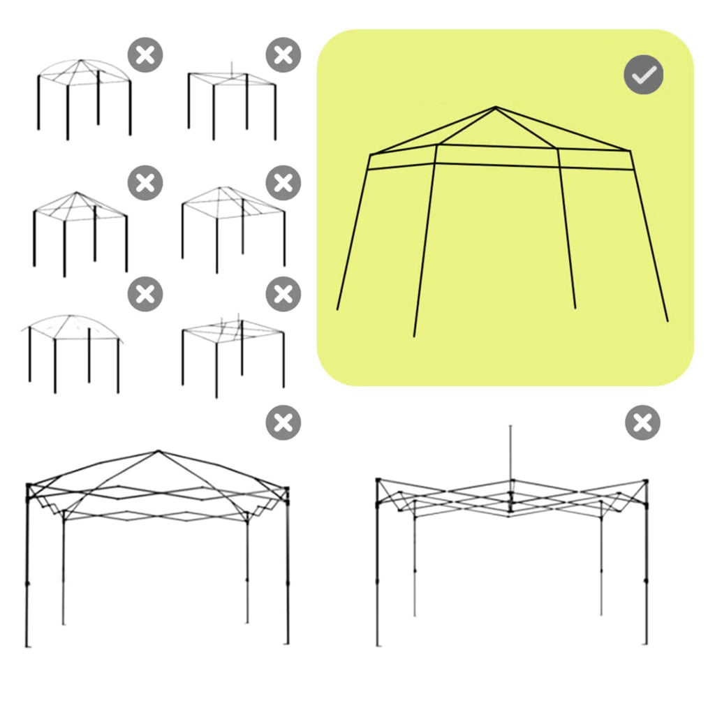 Tenda da giardino sostitutiva ¨C zephmum ¨C UPF50+ Oxford grigio 3x3m