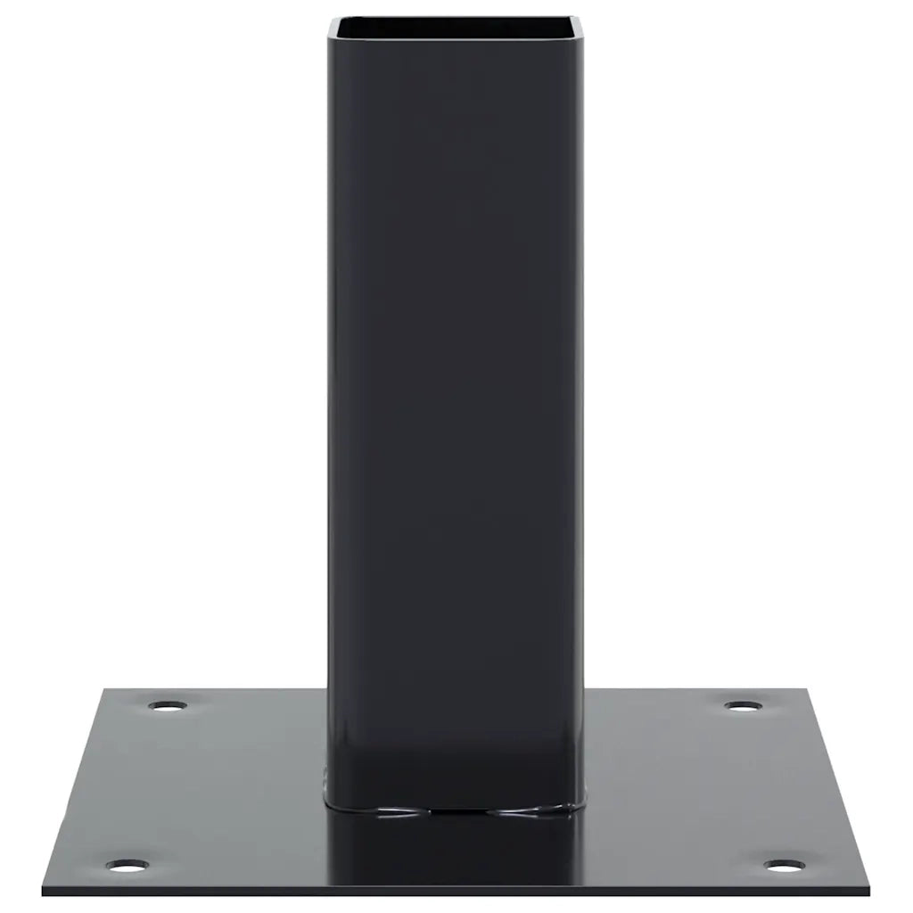 vidaXL Basi per Pali Quadrati 12 pz 46x46mm Acciaio Verniciato Polvere