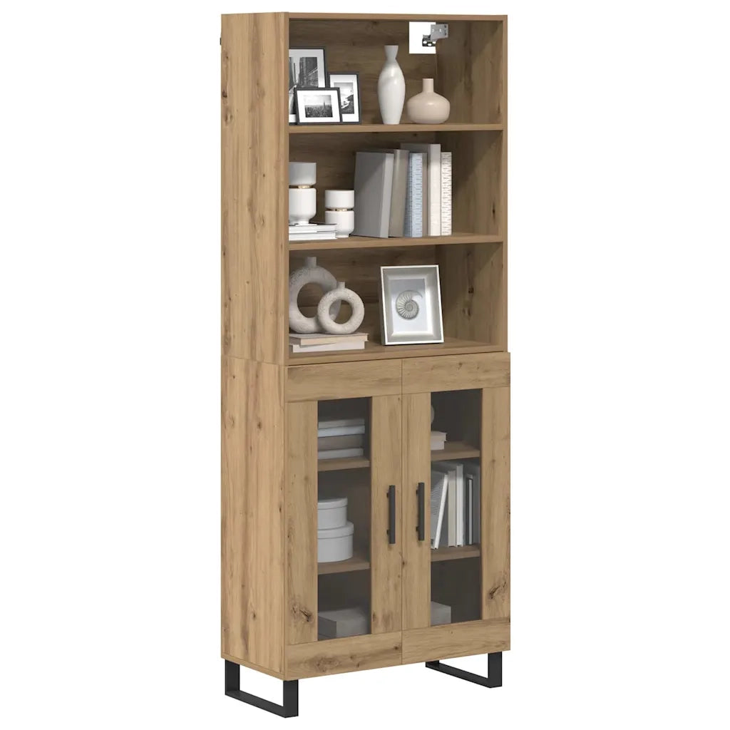 Credenza 2 pcs Rovere artigianale Legno multistrato 3403190