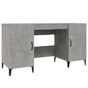 Scrivania tavolo postazione di lavoro mobile per computer studio 140 x 50 x 75 cm legno ingegnerizzato grigio 02_0023834