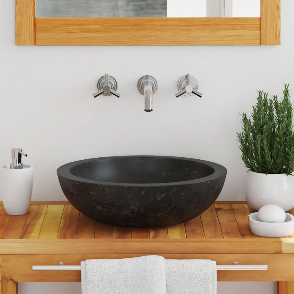 Lavandino 40x12 cm in Marmo Nero CFW3862609