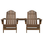 Sedie da Giardino Adirondack con Tavolino Legno Abete Marrone 310069