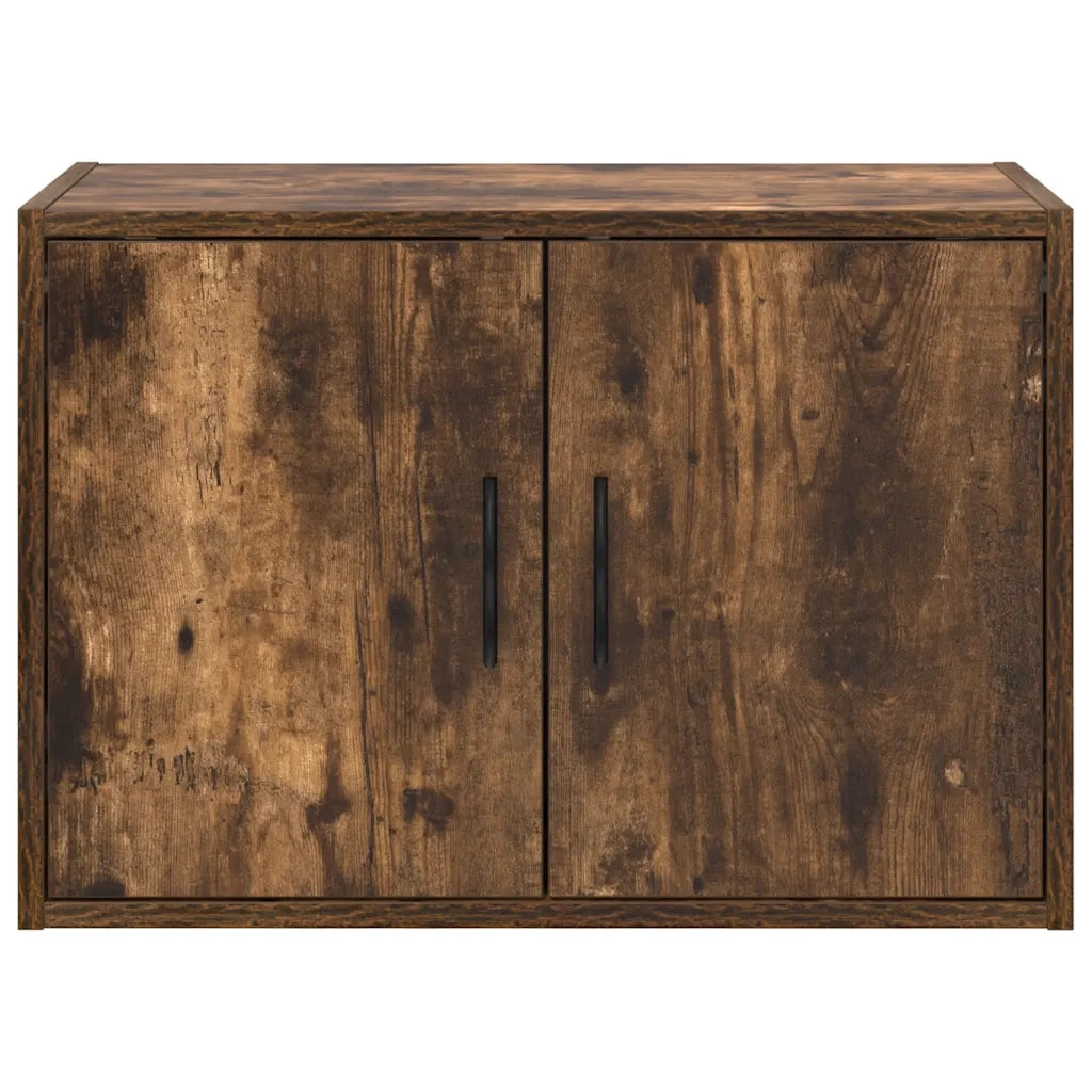 Pensili per Garage 2 pz Rovere Fumo in Legno Multistrato 860652