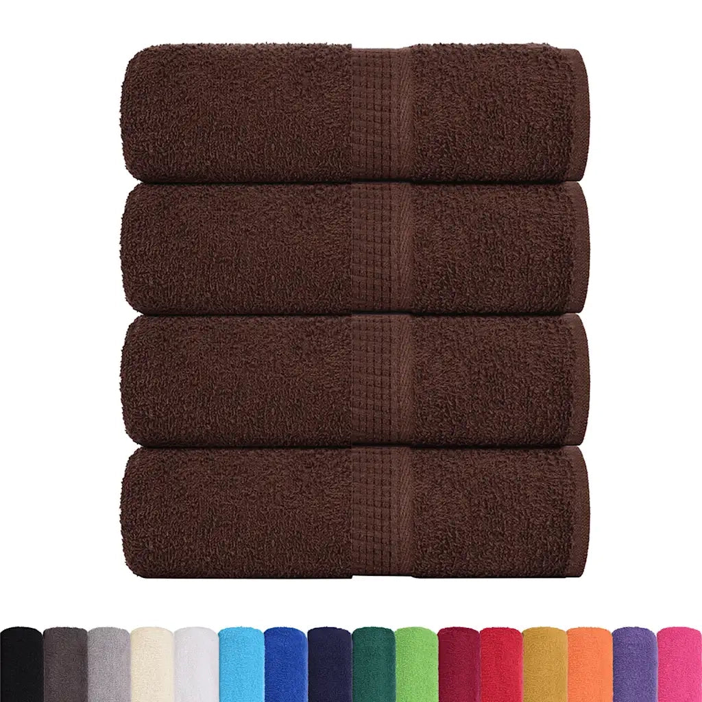 Asciugamani FROGN 4 pz | Teli per bagno Marrone 30x30 cm 360 g/m2