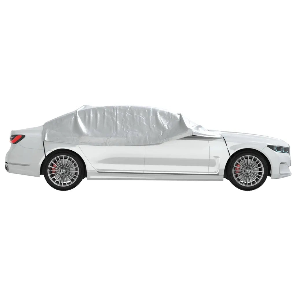 Mezza Copertura Auto con Ganci Argento XL CFW8364552