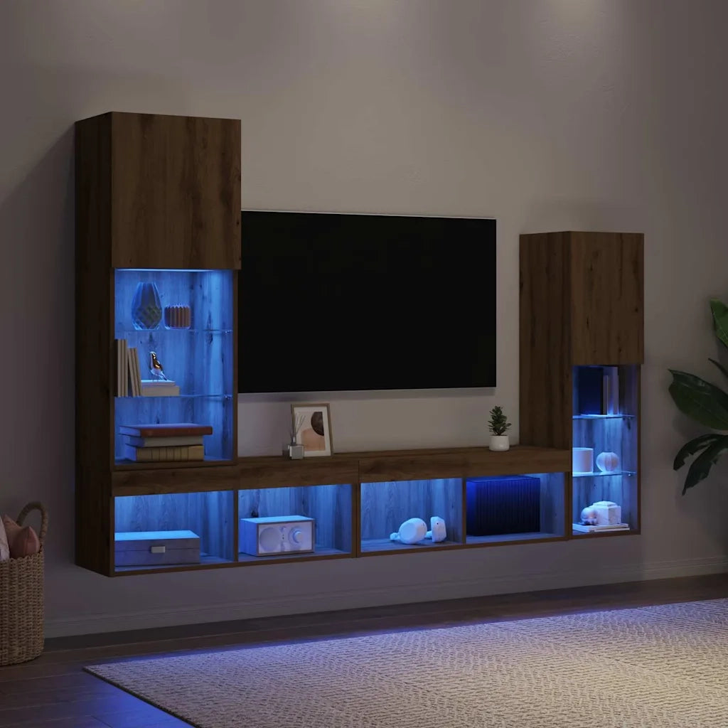 Mobile TV 4 pcs rovere artigianale Legno multistrato 3334390