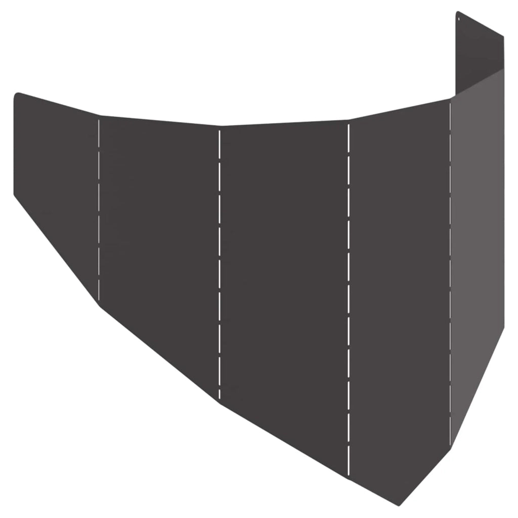 Bordura per Prato 100 x 45 cm Acciaio Nero 8008889