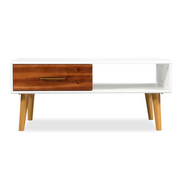 Tavolino da Salotto in Legno Massello di Acacia 90x50x40 cm 245736
