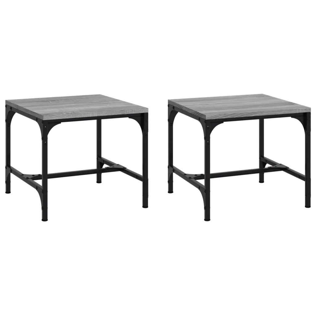 2 pz Tavolini da salotto | Tavolino da caff¨¨ | Tavolino da Soggiorno grigio sonoma 40x40x35 cm in Legno Multistrato