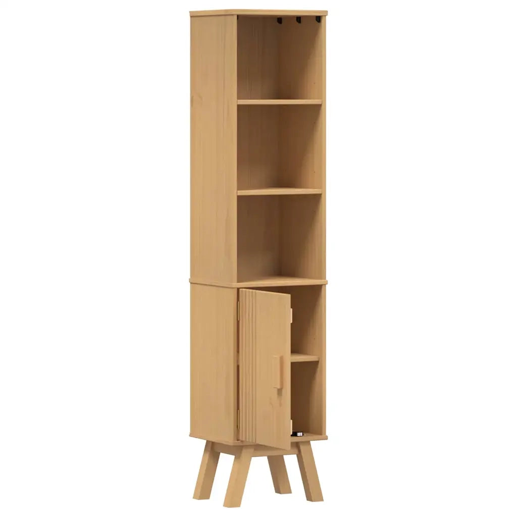 Mobile da Bagno | Armadio da bagno con lo scaffale Olden Marrone 35 x 30 x 159 cm