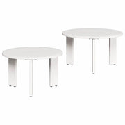 2 pz Tavolino da salotto | Tavolino da caff¨¨ | Tavolino da Soggiorno Bianco Legno massello di pino
