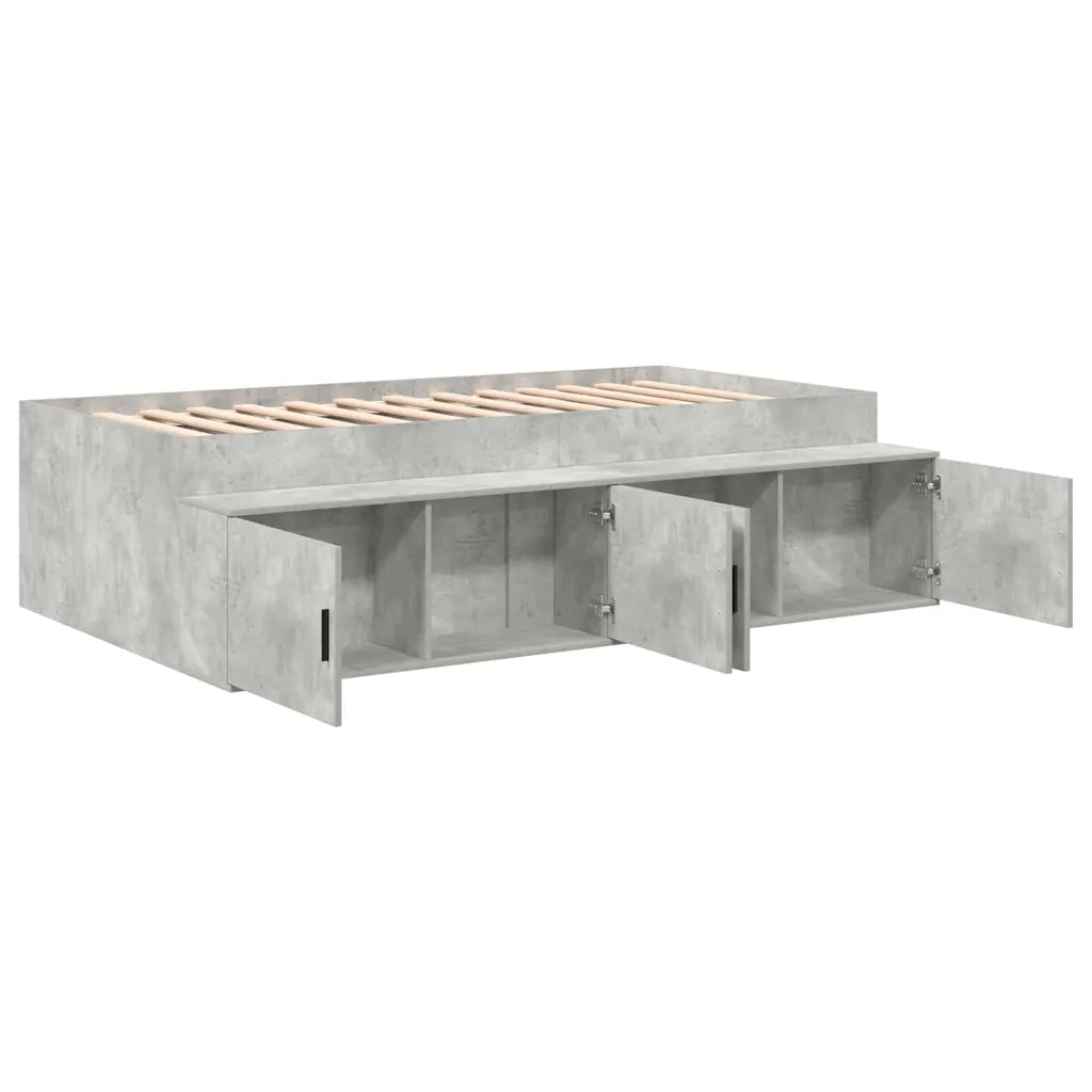 Struttura del letto con cassetto Grigio cemento 100 x 200 cm 3335184