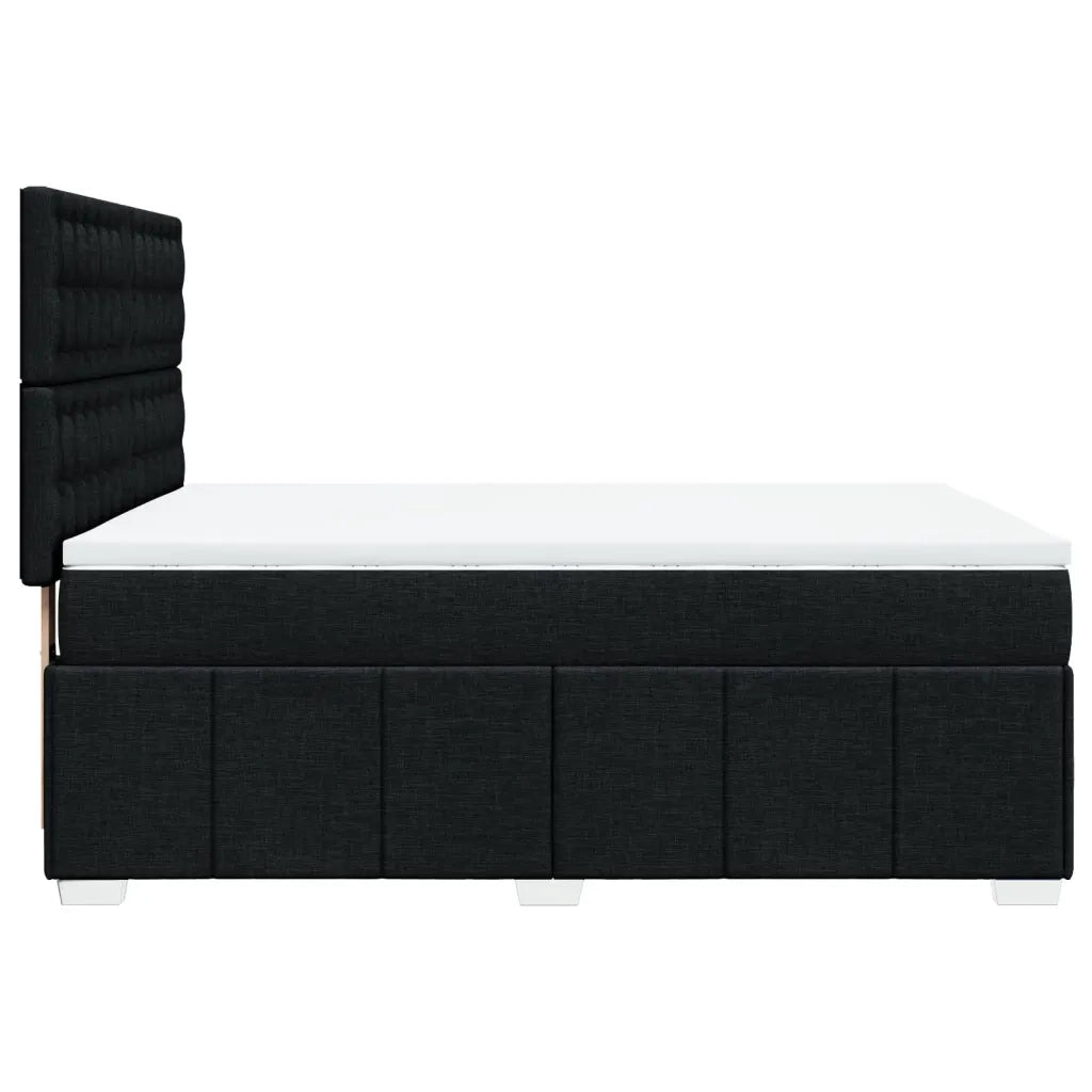 Giroletto a Molle con Materasso Nero 140x200 cm in Tessuto 3291707