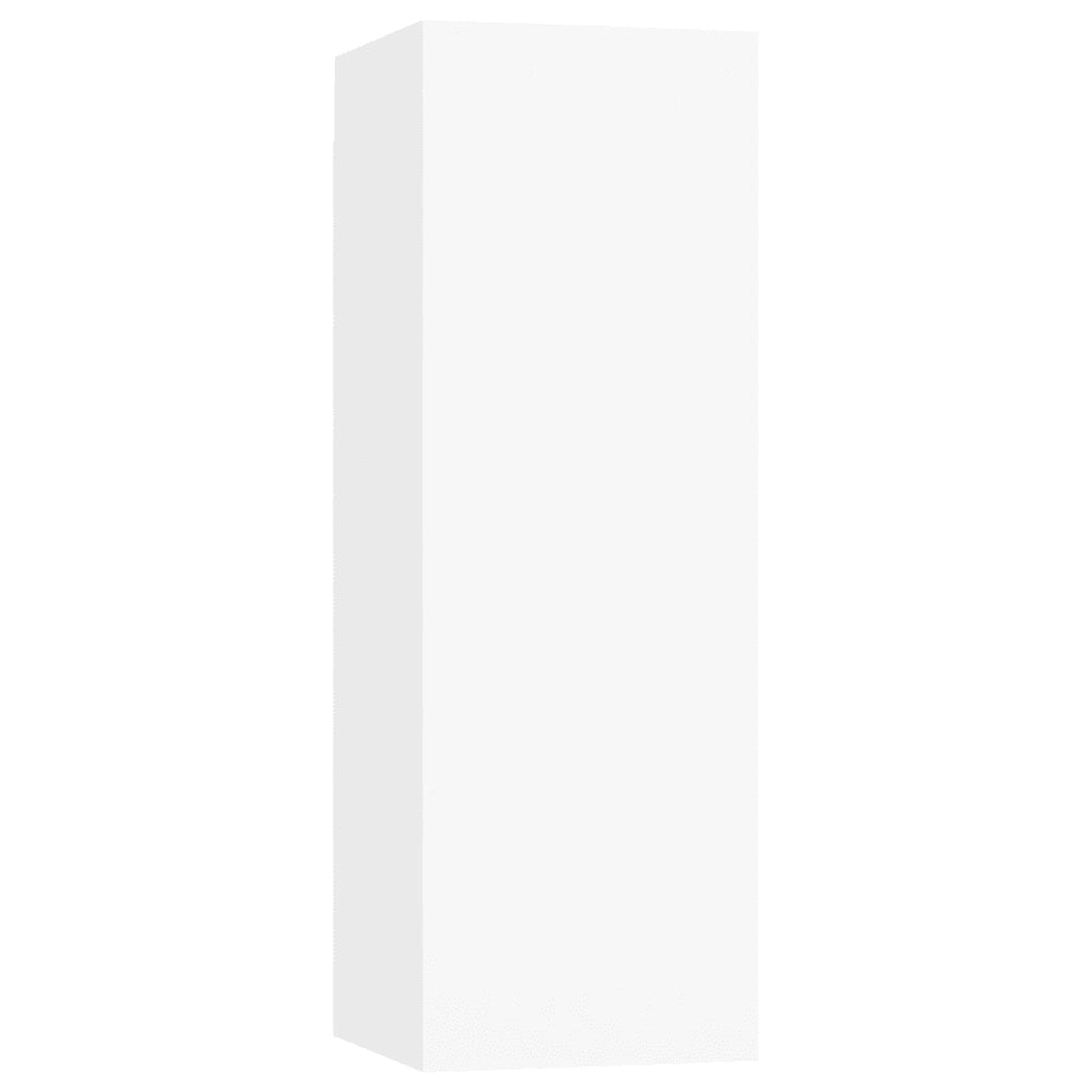 Set Mobili Porta TV 4 pz-Credenza per TV Bianco in Legno Multistrato 101825