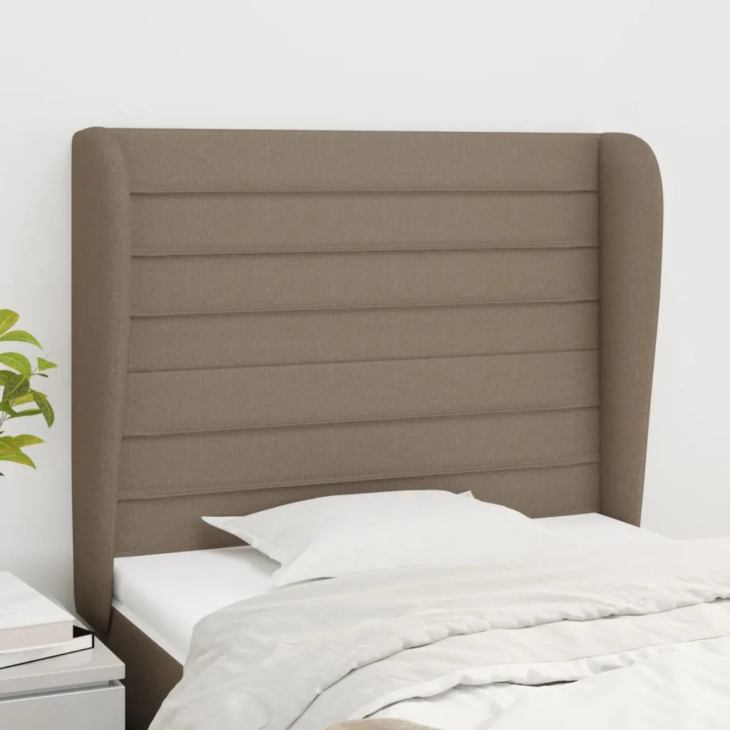 Testiera ad Orecchio Tortora 93x23x118/128 cm in Tessuto 3118082
