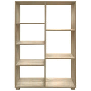 Libreria giorno 7 ripiani 80x24x126,5cm in legno rovere