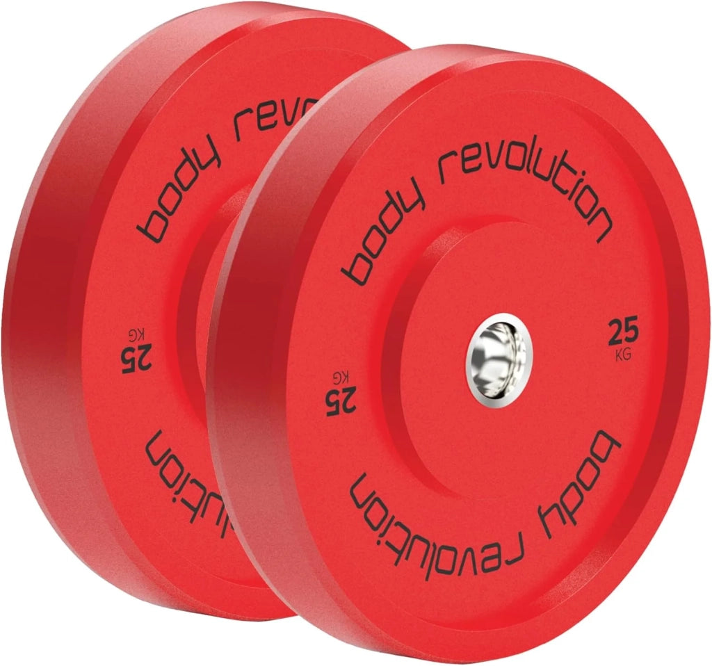 Coppia piastre rosse 25kg per bilanciere olimpico