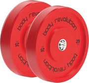 Coppia piastre rosse 25kg per bilanciere olimpico