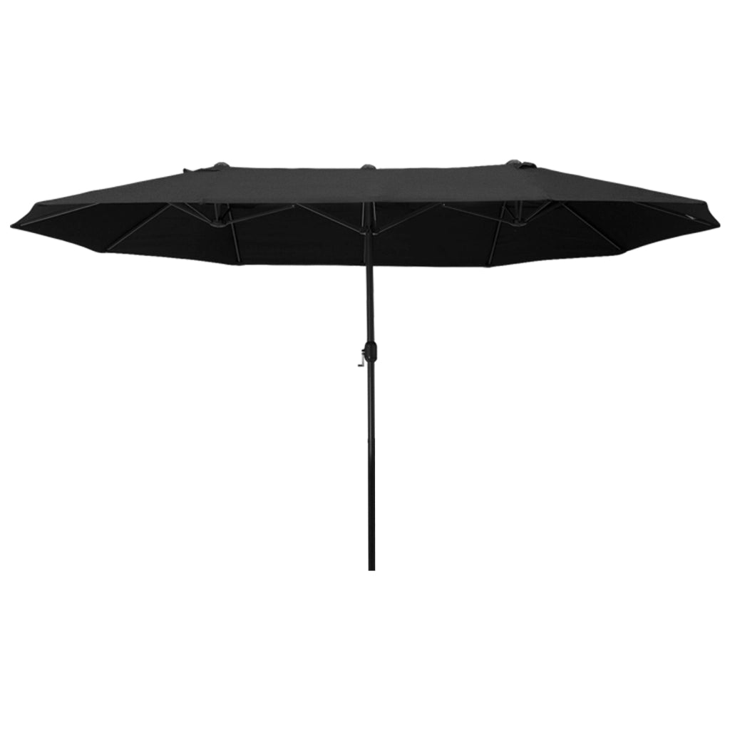 Ombrellone da Giardino Grande ¨C zephmum ¨C Nero 455x265x238 cm