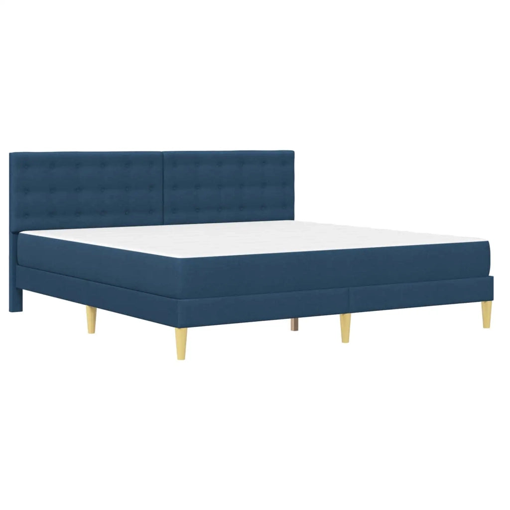 Struttura letto con materasso Blu 200 x 200 cm Tessuto 3415132
