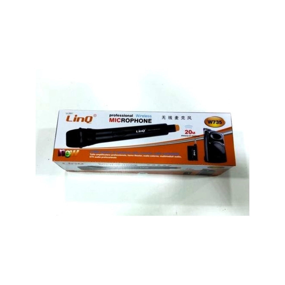Trade Shop - Microfono Dinamico Linq W735 Unidirezionale Cavo Jack Senza Fili Wireless -