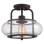 Lampada a Soffitto Industrial Nordica Trilogy Metallo Bronzo Antico 1 Luce E27