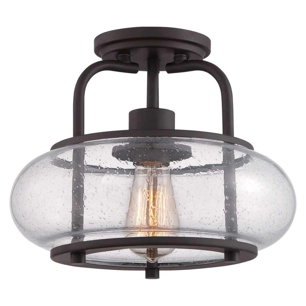 Lampada a Soffitto Industrial Nordica Trilogy Metallo Bronzo Antico 1 Luce E27