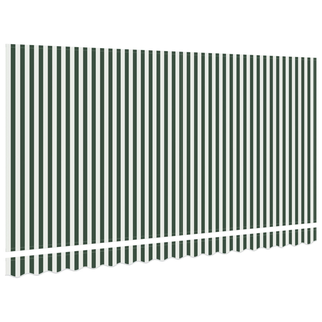 Fabric di Ricambio per Tenda per Struttura 4x2 m in Verde e Bianco