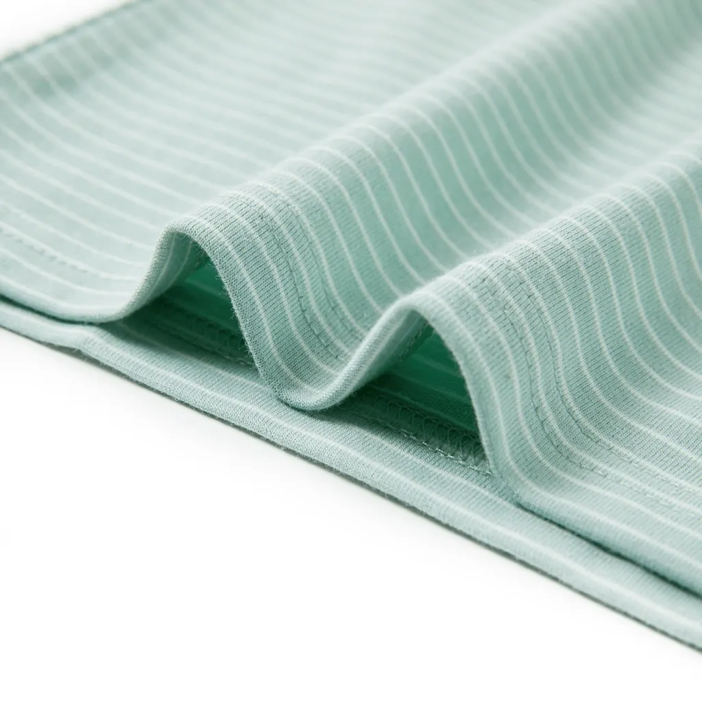 Maglietta da Bambino con Strisce Menta Chiaro 104 12570