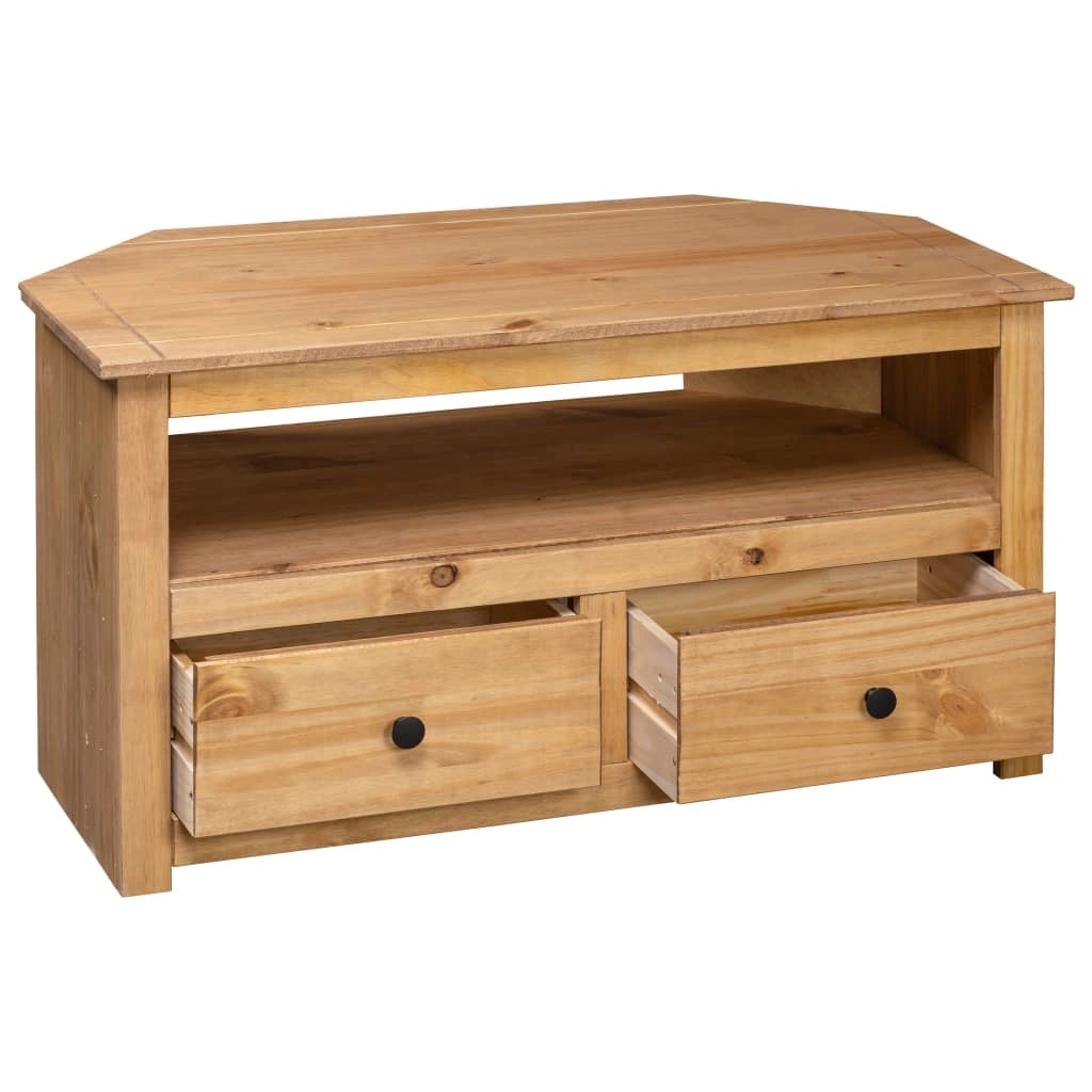 Mobile TV multimediale mensola TV credenza mobile TV sala da pranzo soggiorno angolo camera da letto 93 x 49 x 49 cm pino massello marrone 02_0027588
