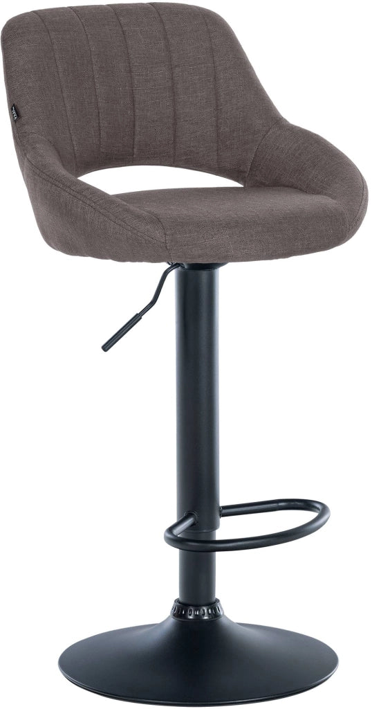 Sgabello da bar tessuto Milet nero 9