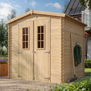 TIMBELA M343C Casetta da Giardino in Legno per Esterni - L216xL206xA218 cm/ 3.53 m2